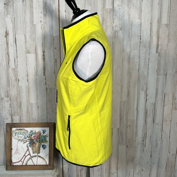 North Face Highlighter Neon Yellow Vest with Black Trim- Size Large - Picture 4 of 12